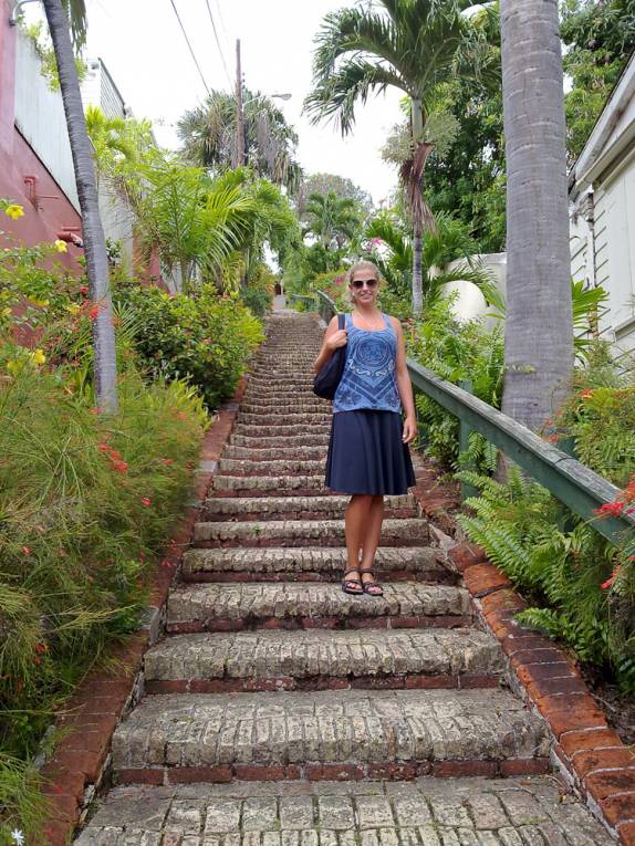 Os famosos '99 steps', em Charlotte Amalie - USVI